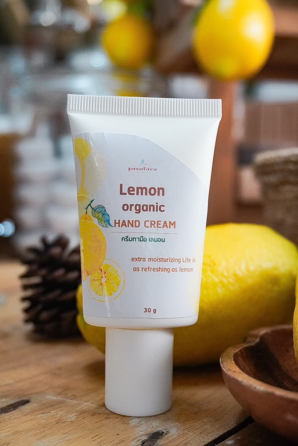 เลมอนแฮนด์ครีม Lemon Organic Hand Cream 30 กรัม